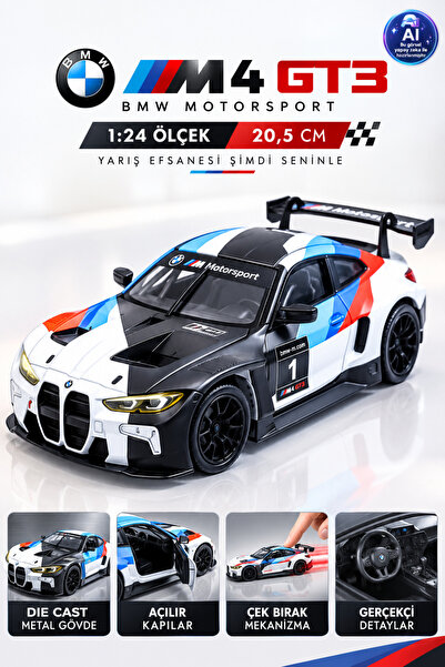 YILDIRIM OYUNCAK Die Cast BMW M4 GT3 GT-R Racing Metal Model Araba 20,5cm – 1...