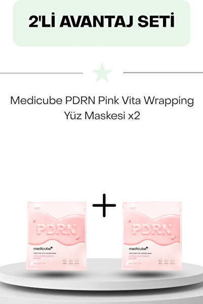 Medicube PDRN Pink Vita Wrapping Yüz Maskesi İkili Set