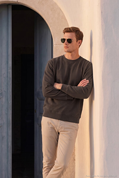 Buratti Cotton Ribbed Crew Neck Sweater Men's Sweater 5906102