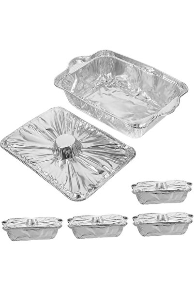 NALACAL Aluminum Foil Pots with Lid, Barbecue Pot Oven Liner Pans, Baking Foo...