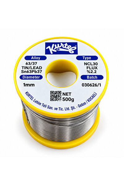 Kurtel Sn63Pb37 Lehim Teli 500 Gr 1 Mm %2,2 Flux Elektronik Lehimleme