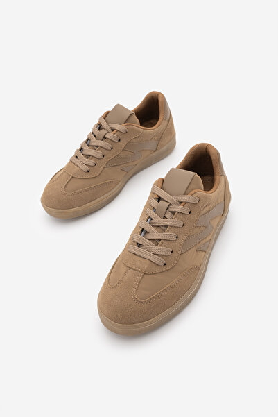 Marjin Kadın Sneaker Bağcıklı Spor Ayakkabı Starse Taba