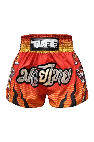 TUFF Muay Thai Shorts Boxing Trunks Traditional Style (Tuf-Ms614-Red)