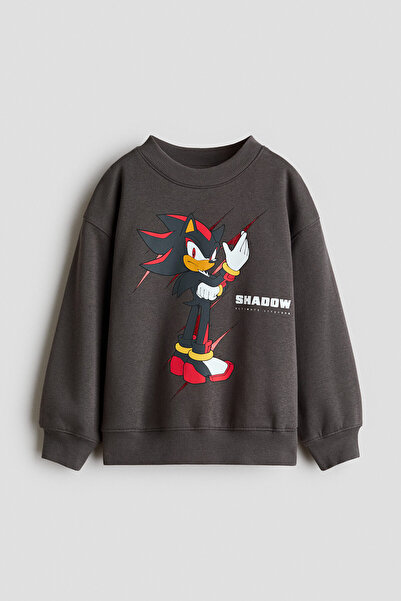 H&M Baskı Motifli Sweatshirt