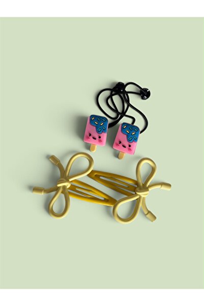 the matdesign Girl's - Baby 4-Piece Buckle Set with Ice Cream Figure Rubber B...