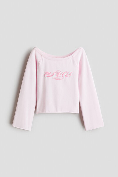 H&M Kayık Yakalı Sweatshirt
