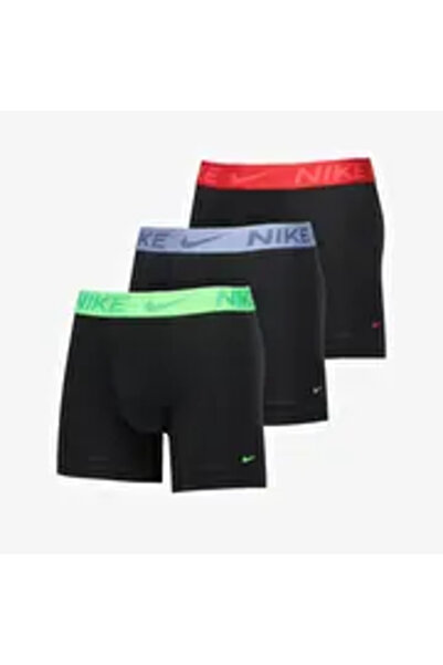 Nike Erkek Marka Logolu Günlük Kullanıma Uygun Siyah- Çok Renkli Boxer
