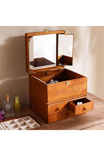 PAN HOME Signature Large Jewellery organiser With 4 Drawer and Mirror 28.7X27...