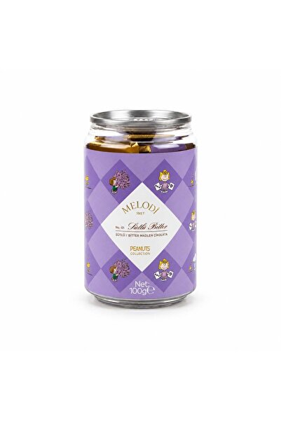 Melodi Çikolata Peanuts Collection Sütlü Madlen Mor 100g