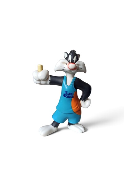 Hureggo vintage McDonalds Promosyon Space Jam Kedi Sylvester Figür Oyuncak 10 cm