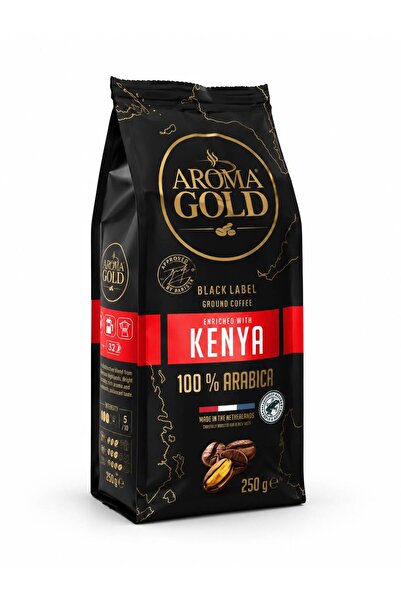 AROMA GOLD Cafea Măcinată Premium Kenya, 100% Arabica, Prăjire medie, cu note...