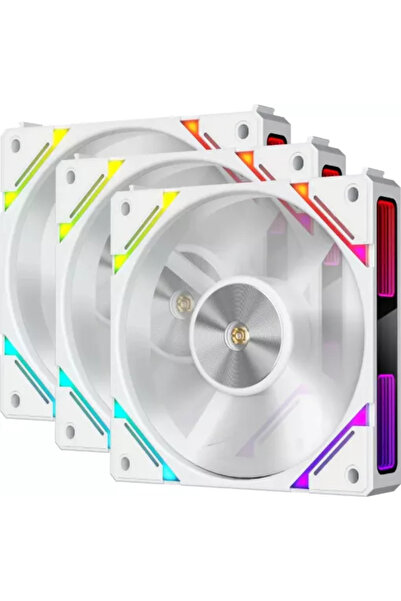 1stPlayer Set 3 ventilatoare Combo aRGB XF7-WH 120mm White
