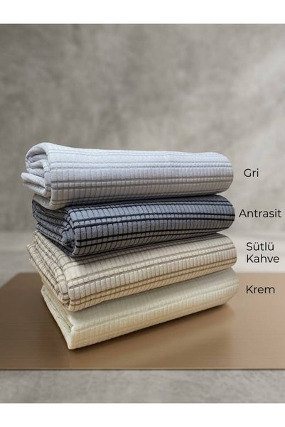 by ballı biocotton Bohem Çift Taraflı Tuğla Desen Çekyat Örtüsü 170x210