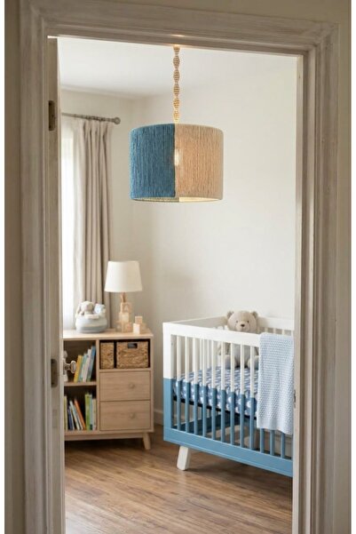 AsemLampshade Candy Mavi Makrome Avize