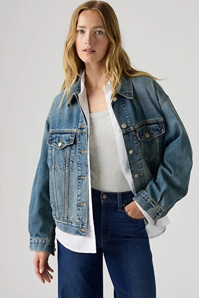 Levi's 90S Trucker Chop Mavi Kadın Denim Ceket