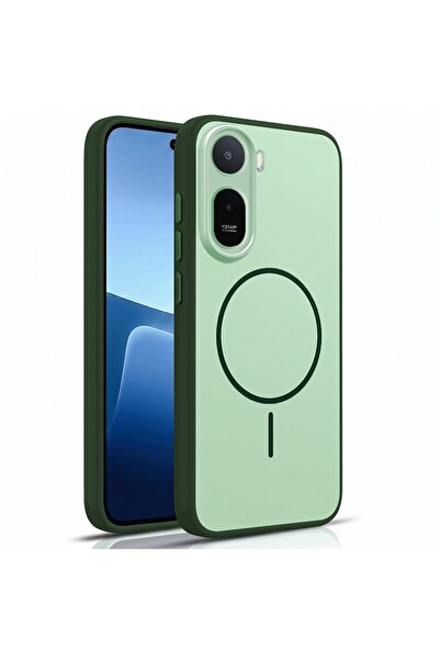 CaseOnn Xiaomi Redmi A7 Pro ile Uyumlu Kılıf Metal Tuşlu Halka Desenli Siliko...