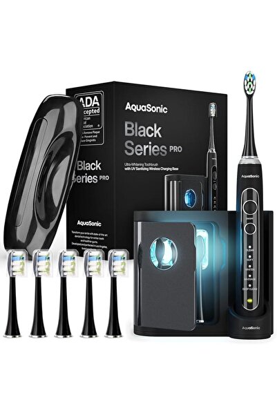 Aquasonic 100 Aquasonic Black Series PRO - Ultra Whitening Power Toothbrush W...