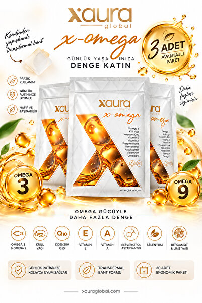 xaura X-Omega 30'lu Transdermal Bant 3 Adet