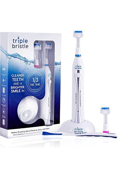 Triple Bristle Original Sonic Toothbrush | Rechargeable 31,000 VPM Tooth Brus...