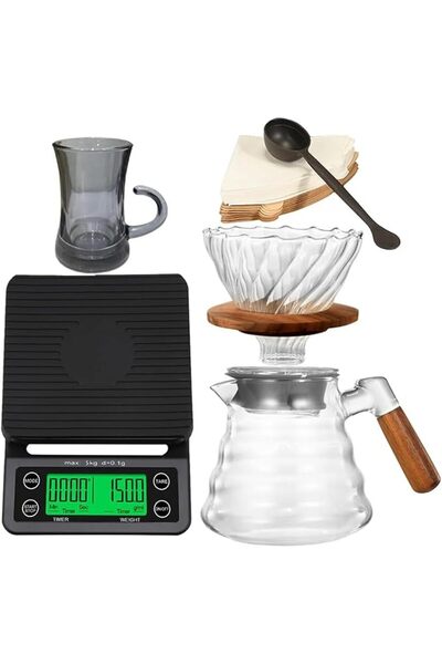 GENERAL V60 Coffee Set, Portable 6 Pcs Professional Pour Over Coffee Maker Set