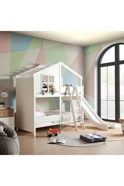PAN HOME Ayesha Kids Bunk Bed 90x200cm - White
