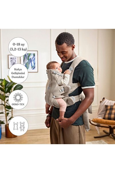 BabyBjörn 2’li Set Begin Ana Kucağı & Kanguru Hold Woven Sand Grey