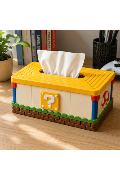 plicolayer Mario Themed Napkin Holder Desktop Decorative Tissue Box Organizer