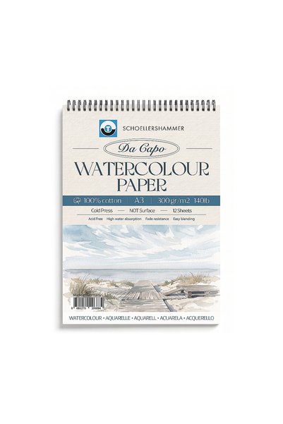 Schoellershammer Da Capo %100 Cotton Cold Press Suluboya Defteri 300 gr A3 12...