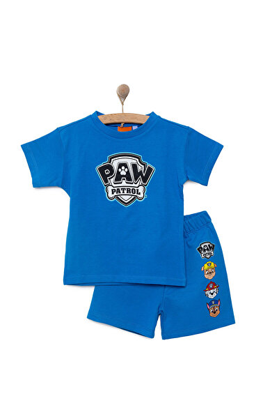PAW PATROL -Nickelodeon Erkek Bebek Lisans Tişört-Şort Lisans Baskılı Bisikle...