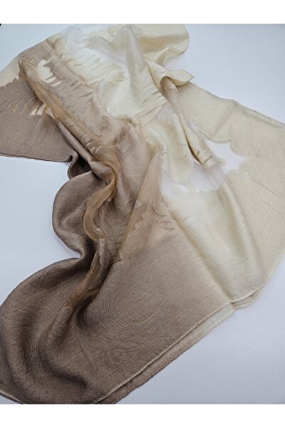 tomrisboutique Luxury Gradient Burnt Pattern Jacquard Transparent Shawl 80 X ...