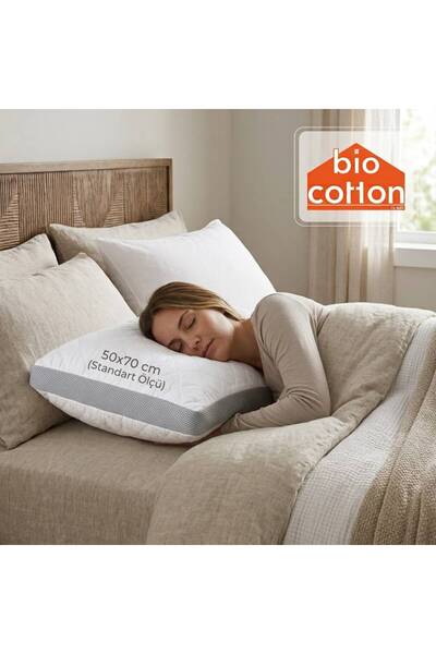 by ballı biocotton Climafresh Kapitoneli 50x70 Yastık Nefes Alabilir Yan Panel