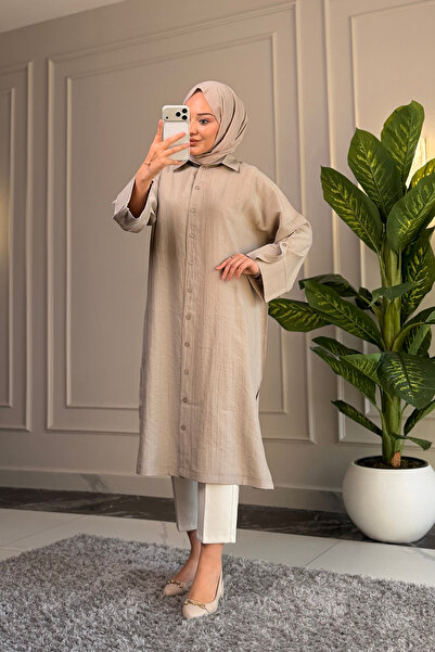 Suede Style 6688 - Stylish Comfortable Buttoned Viva Fabric Long Women's Cap