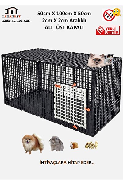 Leganest 2cm X 2cm Sık Aralıklı, 50cm X 100cm X 50cm Kedi, Küçük Köpek, Tavşa...