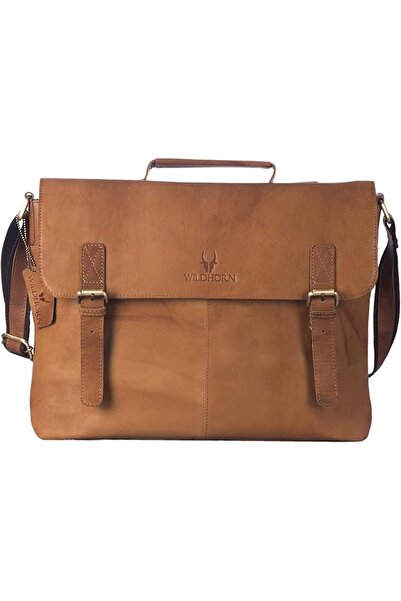 Wildhorn Leather 15 inch Laptop Messenger Bag for Men I Padded Laptop Compart...