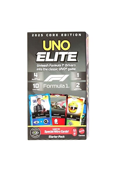 Mattel Games Joc de cărți UNO Elite Formula 1 2025 Core Edition Starter Pack ...