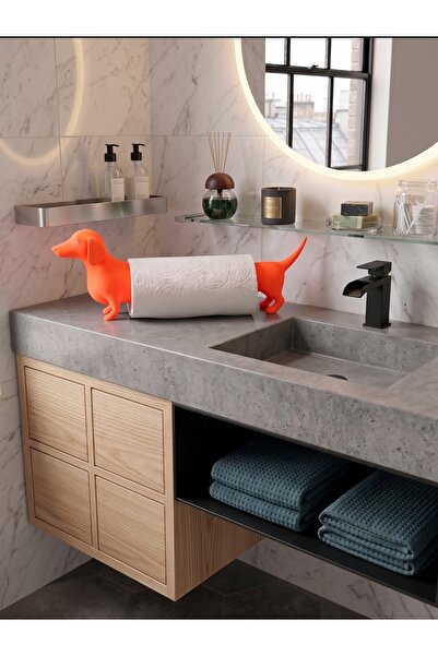 Dumledo Dachshund Dog Orange Napkin Holder & Paper Towel Holder |   Decorativ...