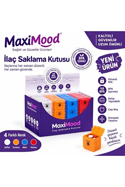 MaxiMood Günlük Hap Saklama Kutu Standı 15'li