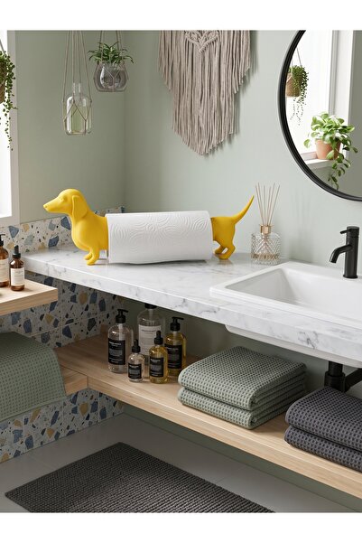 Dumledo Dachshund Dog Yellow Napkin Holder & Paper Towel Holder |   Decorativ...
