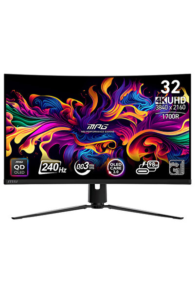MSI MPG 321CURX QD-OLED G-Sync Kavisli 31,5 inç HDR 4K 0,03 ms 240 Hz Gaming ...