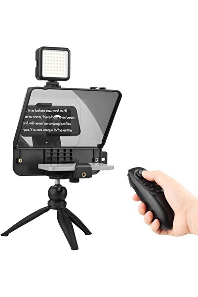 Andoer طقم تيليبرومبتر محمول A10 للهواتف الذكية وكاميرات DSLR مع حامل هاتف وإ...