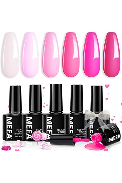 Mefawall طلاء أظافر MEFA بالأشعة فوق البنفسجية بلون أرجواني ربيعي، طلاء جل لل...