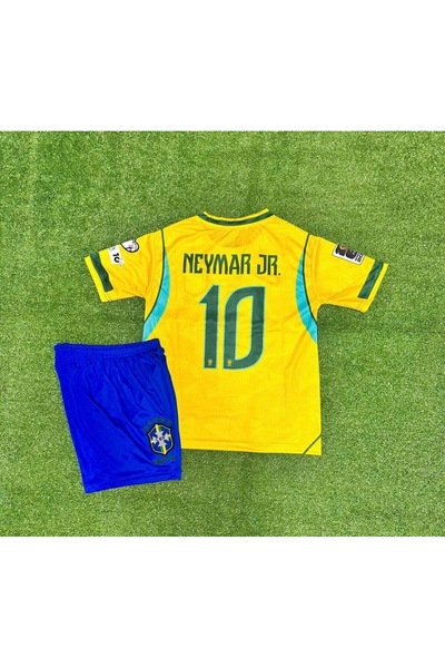 Genel Markalar Brezilya 2026 Dünya Kupası Neymar Çocuk Forması (SARI)