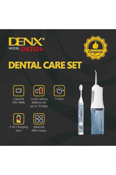 Denx Cordless Water Dental Flosser, Portable Oral Irrigator with Pulse Techno...