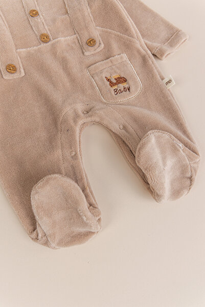 Babymod Winter Soft Textured Velvet Baby Girl/Boy Rompers