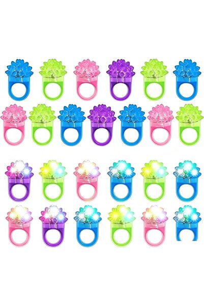 Tazweeq 25Pcs LED Light Up Rings, Party Favors & Glow Rings for Kids, 3 flash...