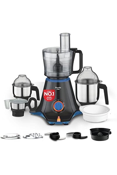 Preethi خلاط زيون MG-227 بقوة 750 واط أسود، 4 أوعية - وعاء معالج طعام ماستر ش...
