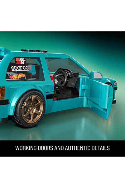 mattel Σετ κατασκευής Brick Shop Hot Wheels Custom '90 Honda Civic EF, 248 τε...