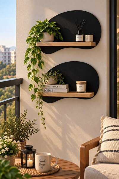 Mars design Lunera Mdf Çok Amaçlı Duvar Rafı 38*23 cm