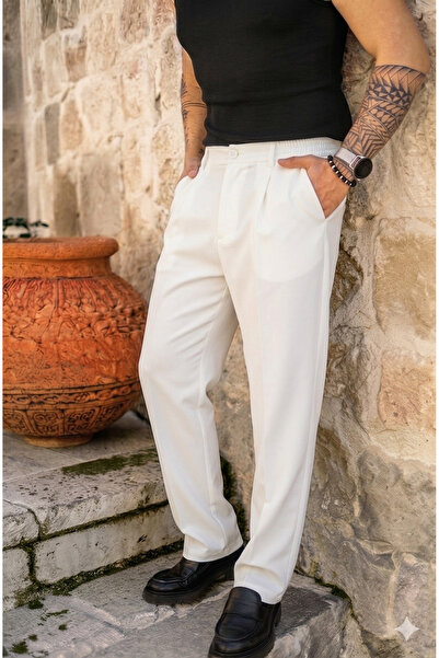 OUTFİT MAN Baggy Classic Trousers White