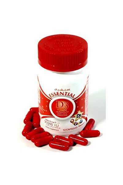 ESSENTİAL Vitamin D3 50000 IU 12 Capsules